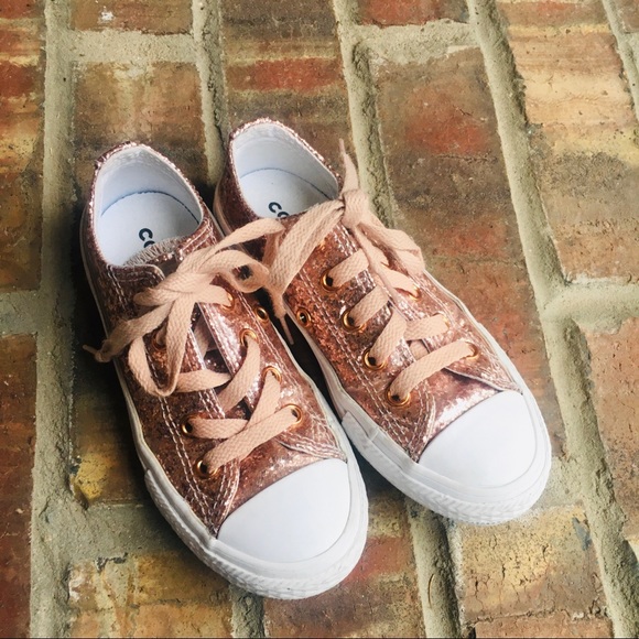 pink glitter converse kids